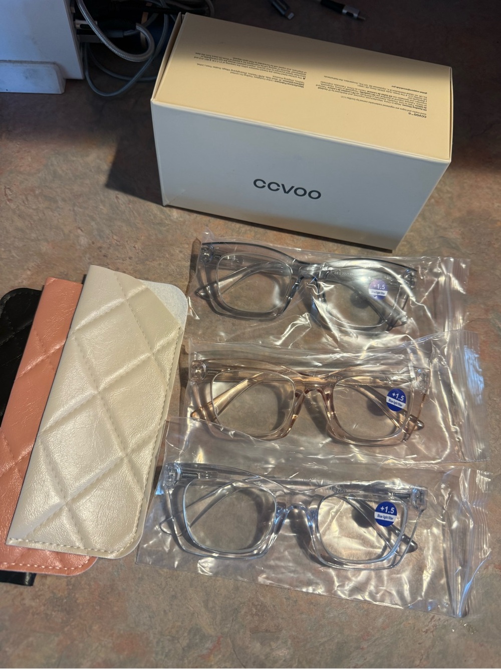 CCVOO 3 pair blue light readers 1.50.